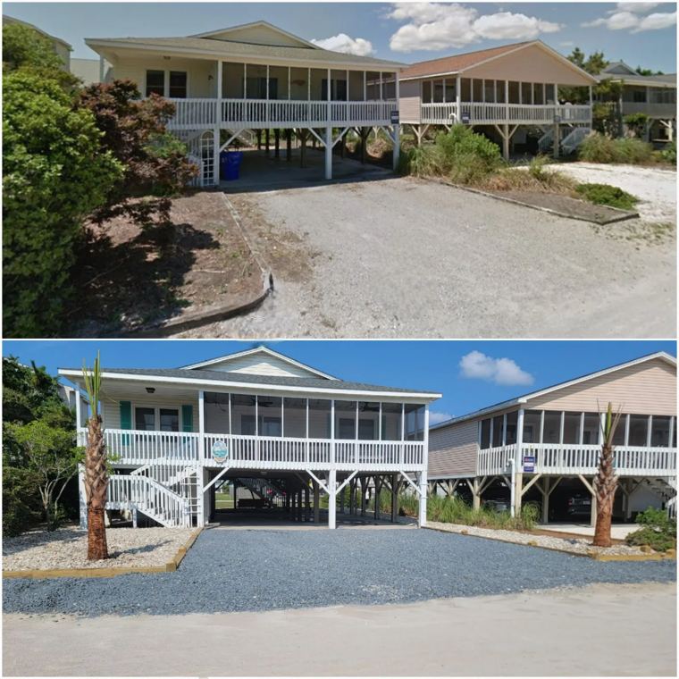 Coastal home driveway