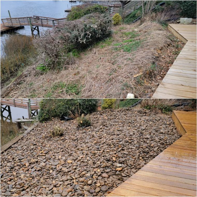 Walkway and rock work